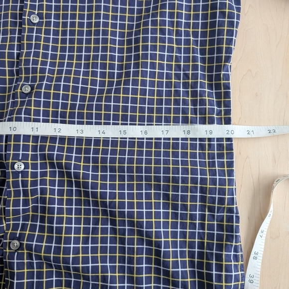 🇩🇪BOSS Blue and Yellow Casual Button Down Shirt - Picture 10 of 10